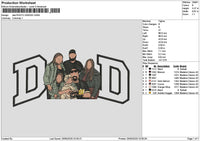 Dad Photo 2505c Embroidery File 6 sizes