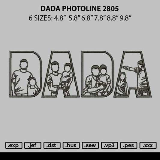 Dada Photoline 2805 Embroidery File 6 sizes