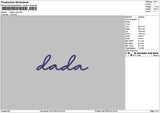 Dadatext 03 Embroidery File 6 sizes