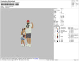 Dad N Child Embroidery File 4 size