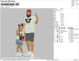 Dad N Child Embroidery File 4 size