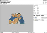 Dad N Son Embroidery File 4 size