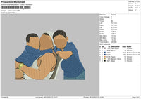 Dad N Son Embroidery File 4 size