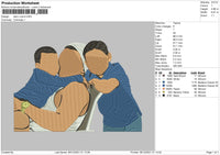 Dad N Son Embroidery File 4 size