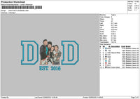 Dad Photo 0206b Embroidery File 6 sizes