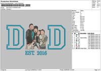 Dad Photo 0206b Embroidery File 6 sizes