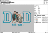 Dad Photo 0206b Embroidery File 6 sizes