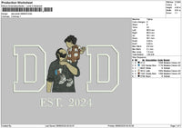 Dad Photo 0806 Embroidery File 6 sizes