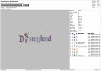 Daisy Disneyland Embroidery File 4 size