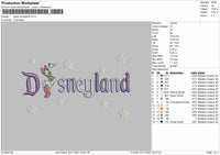 Daisy Disneyland Embroidery File 4 size