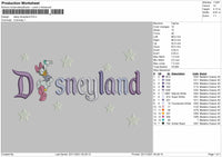Daisy Disneyland Embroidery File 4 size