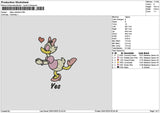 Daisy Love 01 Embroidery File 6 sizes
