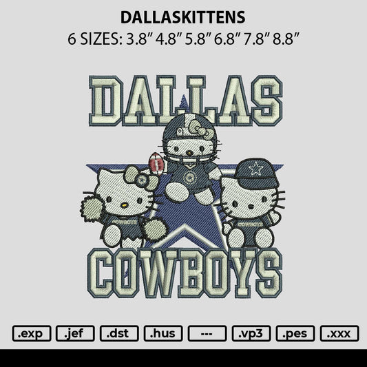 Dallaskittens Embroidery File 6 sizes