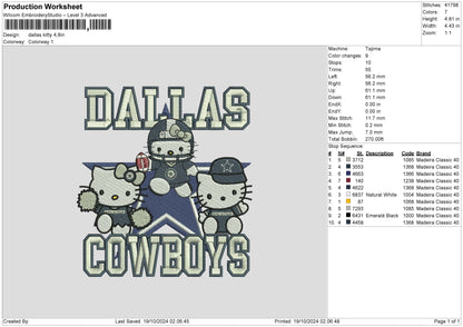 Dallaskittens Embroidery File 6 sizes