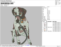 Dalmation Embroidery File 4 size