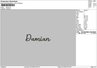 Names 2212 Embroidery File 6 sizes