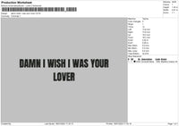 Wish Text Embroidery File 6 sizes