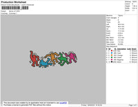 Dance V2 Embroidery File 4 size
