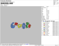 Dance V2 Embroidery File 4 size