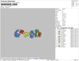 Dance V2 Embroidery File 4 size