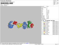 Dance V2 Embroidery File 4 size