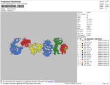 Dance V2 Embroidery File 4 size