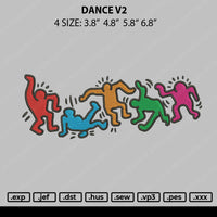Dance V2 Embroidery File 4 size