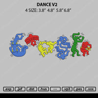 Dance V2 Embroidery File 4 size