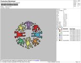 Dance V4 Embroidery File 4 Size
