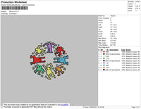 Dance V4 Embroidery File 4 Size