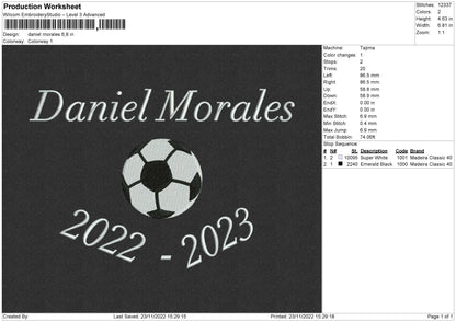 Daniel Morales Embroidery File 6 sizes