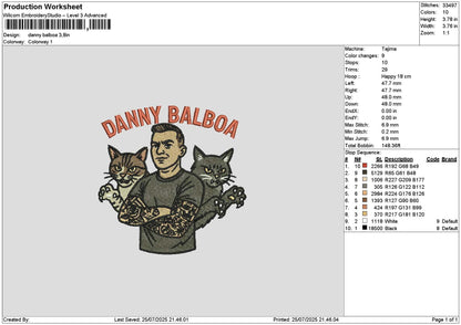 Dannytext Embroidery File 6 sizes