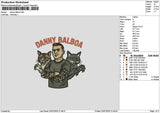 Dannytext Embroidery File 6 sizes