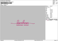 Browstext 02 Embroidery File 6 sizes