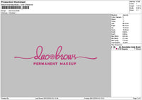 Browstext 02 Embroidery File 6 sizes