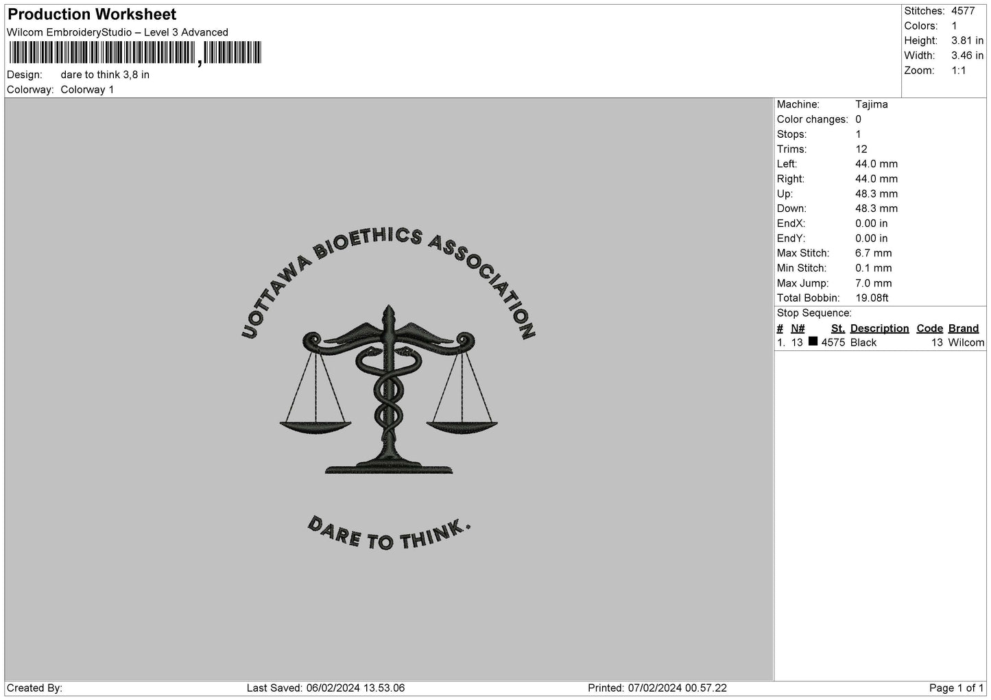 Dare Text Embroidery File 6 sizes