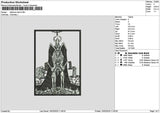Darkness Rectangle Devil Embroidery File 6 sizes