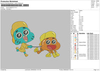 Darwinwater Embroidery File 6 sizes