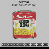 Dawtona Embroidery File 4 size