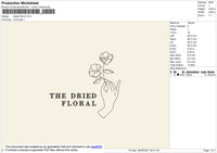 The Dried Flower Embroidery File 4 size