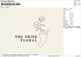 The Dried Flower Embroidery File 4 size