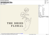 The Dried Flower Embroidery File 4 size