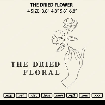 The Dried Flower Embroidery File 4 size