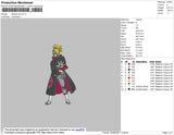Deidara V2 Embroidery File 4 size