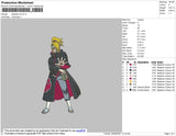Deidara V2 Embroidery File 4 size