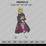 Deidara V2 Embroidery File 4 size