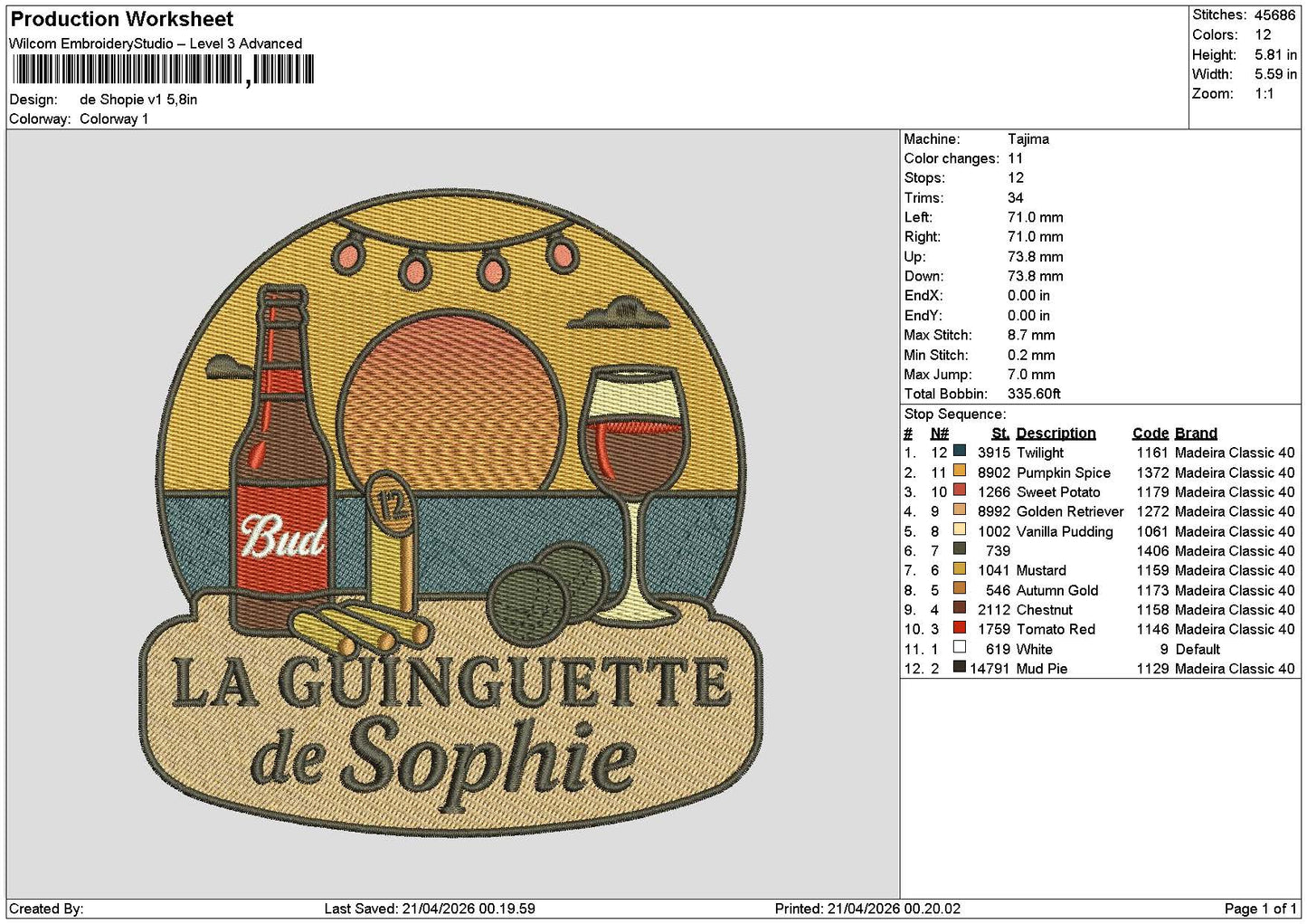 Sophietext V1 V2 Embroidery File 6 sizes