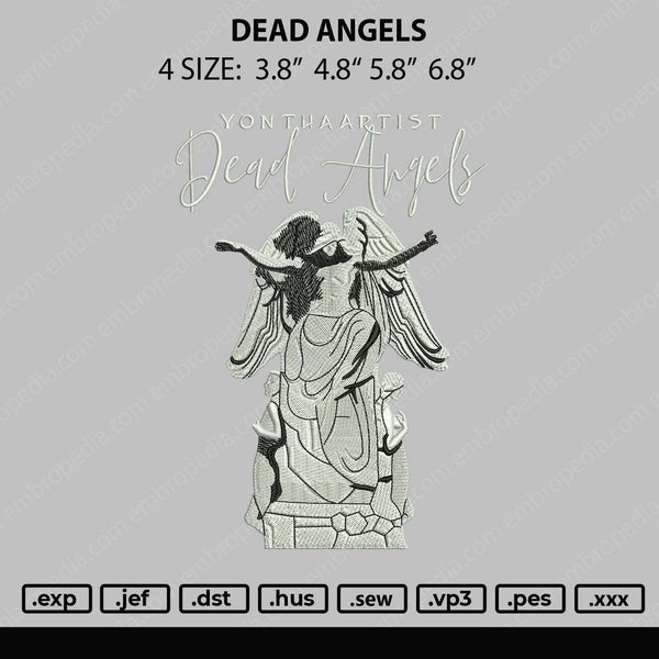Dead Angels Embroidery File 4 size
