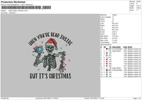 Dead Inside Christmas Embroidery File 4 size