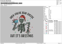 Dead Inside Christmas Embroidery File 4 size